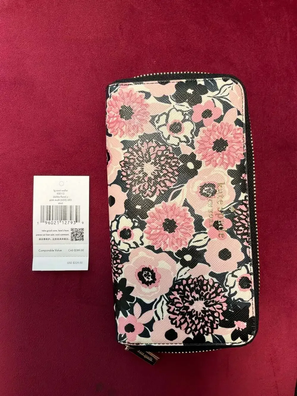 Kate Spade New York Dahlia Floral Large Continental Wallet K8312